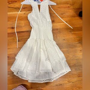 Elegant White Eyelet Dress